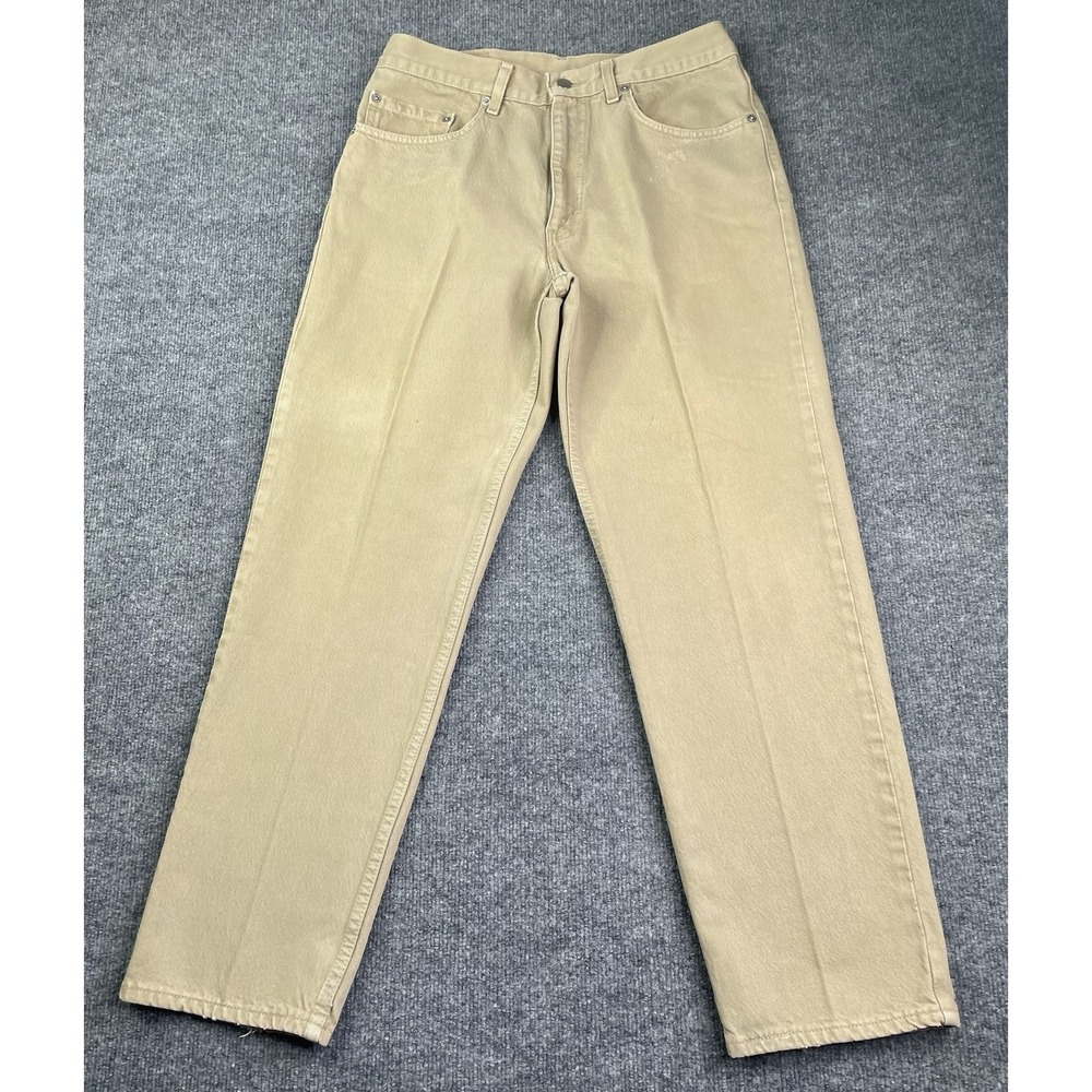 Levi's 550 Relaxed‎ Fit Mens 34x30 Tan Khaki Denim Jeans Made in USA Vintage